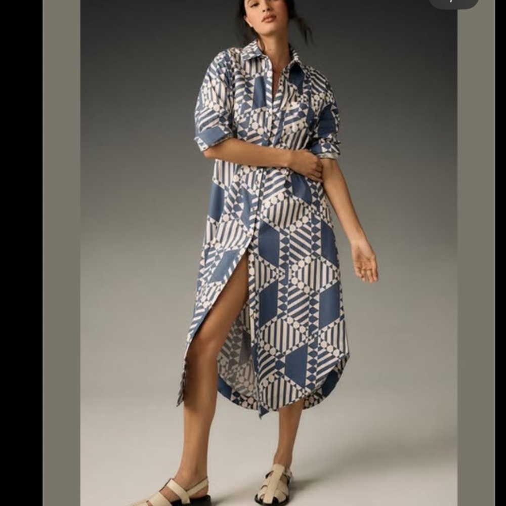 Maeve | The Soren Long-Sleeve Shirt Dress